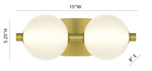 Eurofase 47192-010 - PALMAS-VAN-2LT-GD-WH