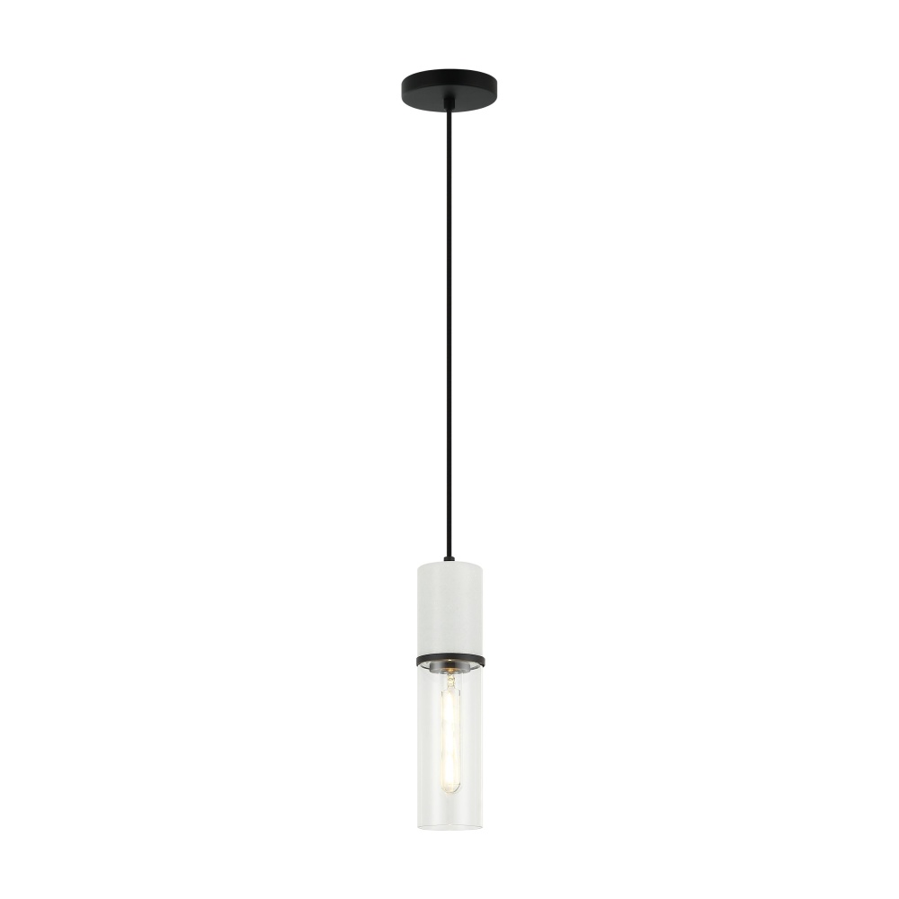 Marmor Matte Black + White Marble Pendant