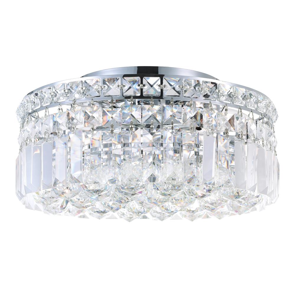 Colosseum 4 Light Flush Mount With Chrome Finish