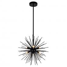 CWI Lighting 1034P16-6-101 - Savannah 6 Light 16in Black Chandelier