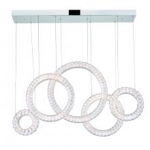 CWI Lighting 1046P43-5-601-RC - Celina Integrated LED 43in 5 Ring Chrome Chandelier