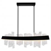 CWI Lighting 1246P39-101 - Guadiana Integrated LED 39in Black Chandelier with Handcrafted Glass