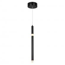 CWI Lighting 1262P5-1-101 - Flute Integrated LED 5in Black Mini Pendant