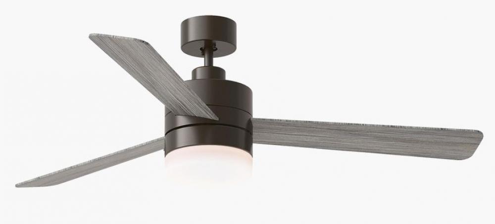 Era 52" Dimmable LED Indoor/Outdoor Aged Pewter Ceiling Fan with Light Kit, Remote Control and M