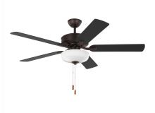 Generation Lighting 5LDDC52BZD - Linden 52'' traditional dimmable LED indoor bronze ceiling fan with light kit and reversible