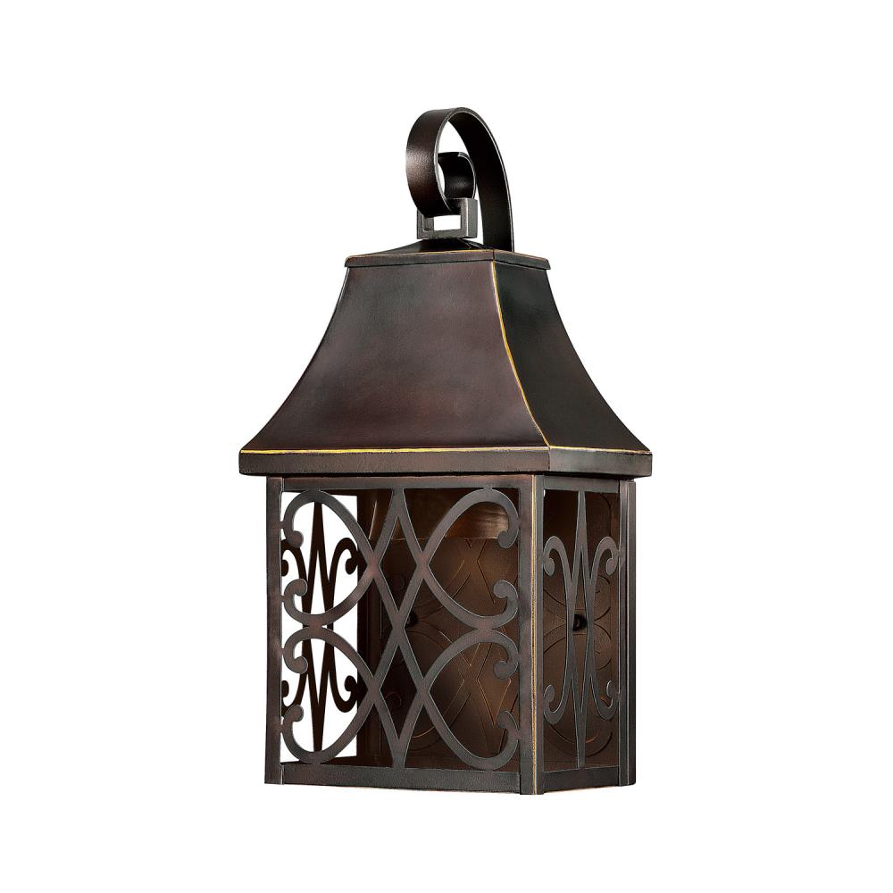 One Light New Bronze Wall Lantern