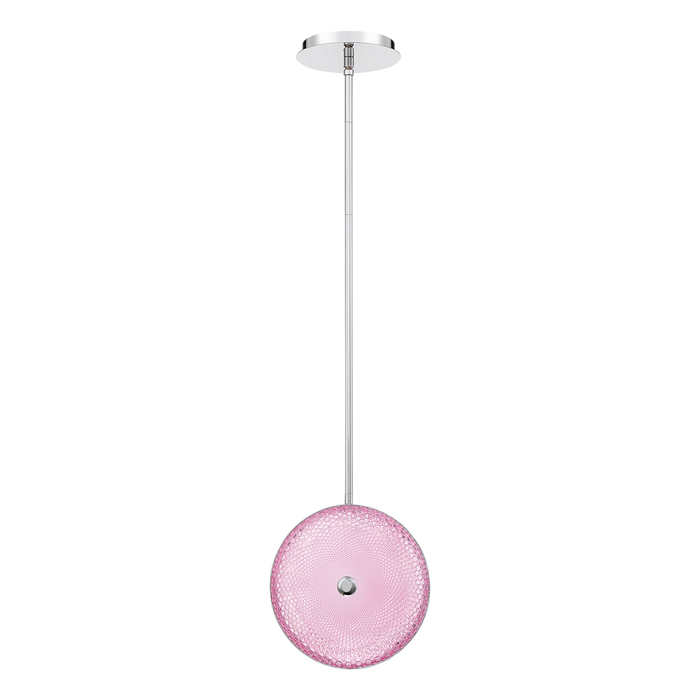 Caledonia, LED Pendant, Sml, Pink