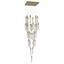 Avenue Lighting HF1903-41-GL-BB-SNW - The Original Glacier Collection 41 Light Multi Pendant in Brushed Brass with Snow Crystal