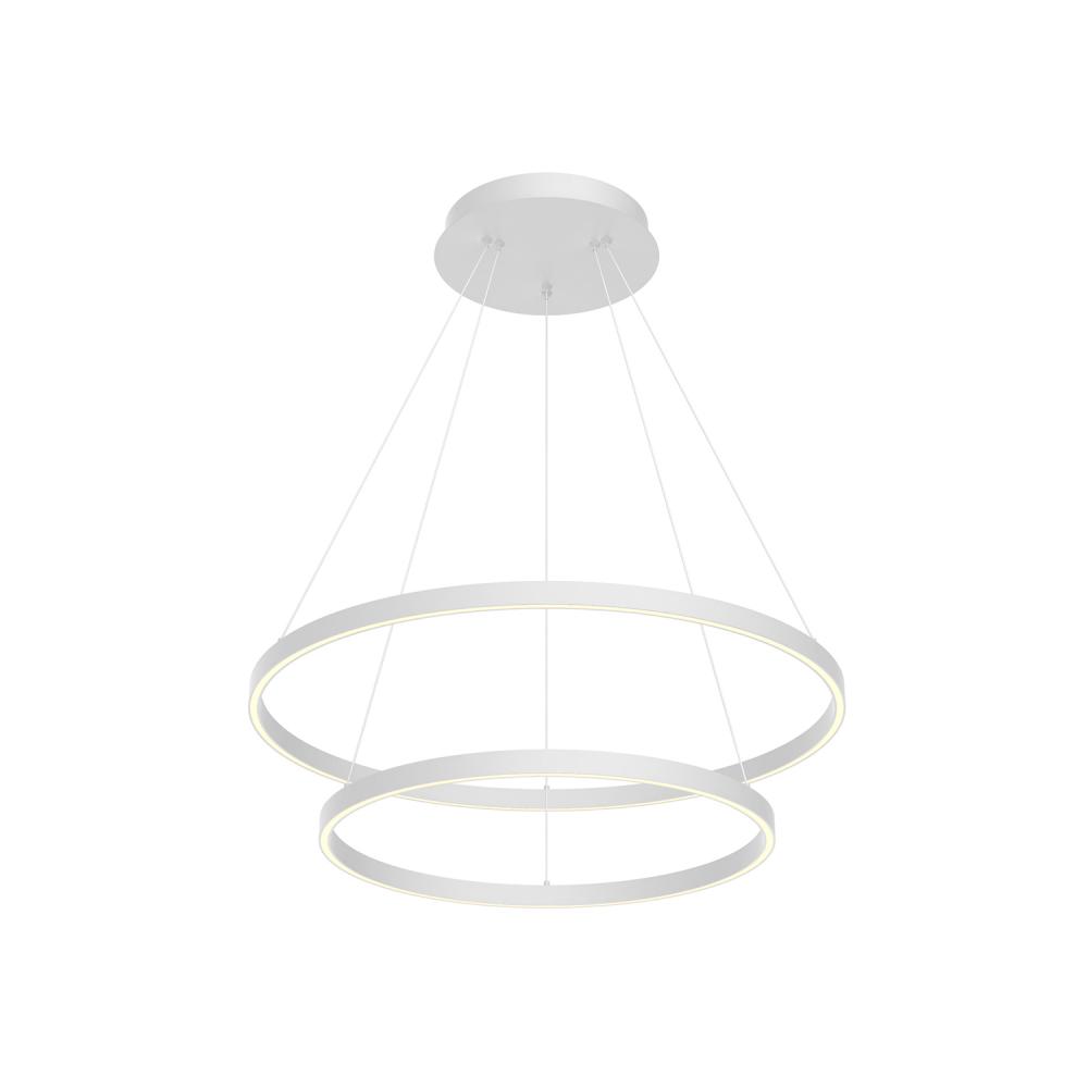 Cerchio 32-in White LED Chandeliers