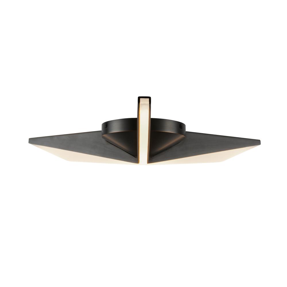 Tachi 18-in Urban Bronze LED Flush Mount