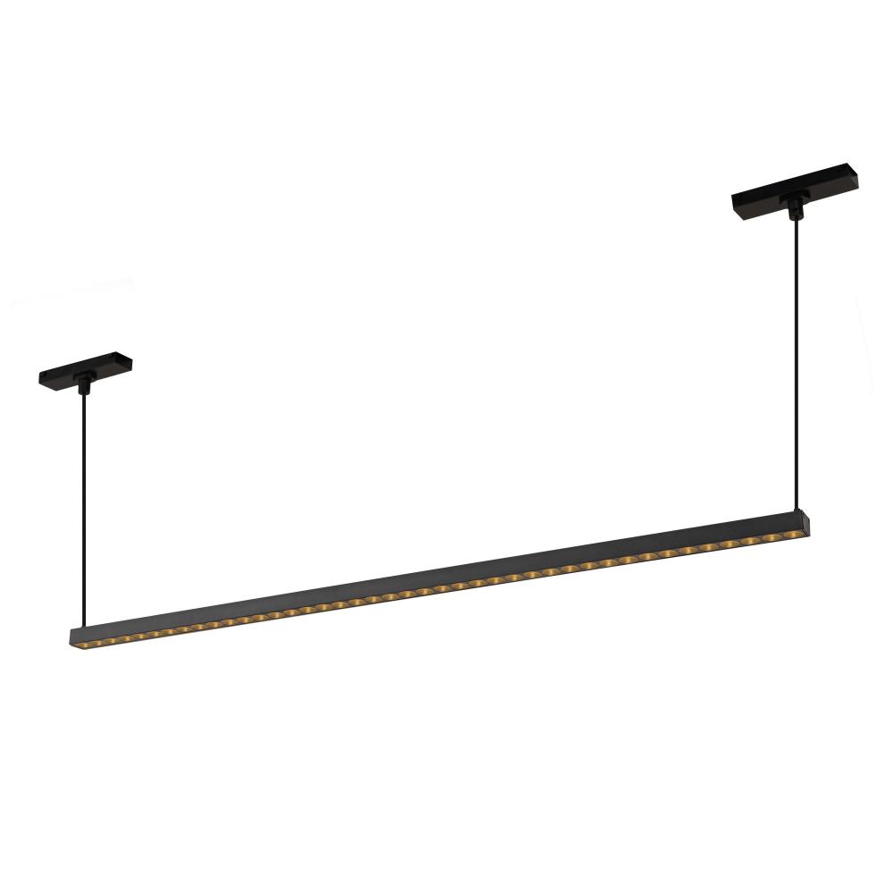 Kyan 33-in Black Trilo Track Linear Pendant