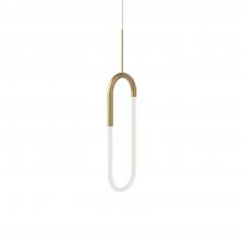 Kuzco Lighting Inc PD95108-BG - Huron 8-in Brushed Gold LED Pendant