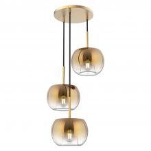 Kuzco Lighting Inc CH57514-BG/CP - Samar 14-in Brushed Gold/Copper 3 Lights Chandeliers