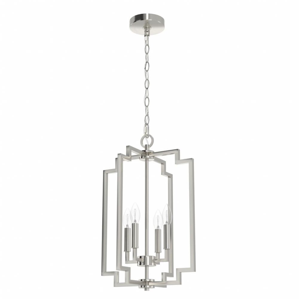 Hunter Zoanne Brushed Nickel 4 Light Pendant Ceiling Light Fixture