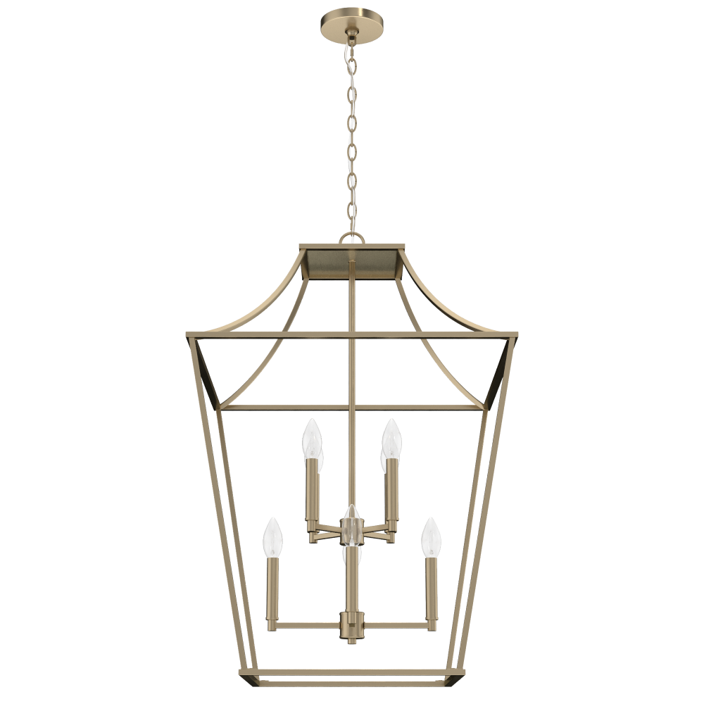 Hunter Laurel Ridge Alturas Gold 8 Light Pendant Ceiling Light Fixture