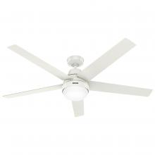Hunter 52832 - Hunter 60 inch Aerodyne Wi-Fi ENERGY STAR® Fresh White Ceiling Fan with LED Lt Kit