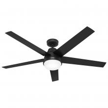 Hunter 52833 - Hunter 60 inch Aerodyne Wi-Fi ENERGY STAR® Matte Black Ceiling Fan with LED Lt Kit