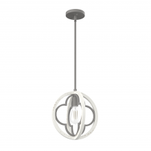 Hunter 19092 - Hunter Gablecrest Painted Concrete and Rustic White 1 Light Pendant Ceiling Light Fixture