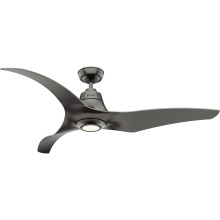 Hunter 53509 - Hunter 60 inch Arwen ENERGY STAR® Granite Damp Rated Ceiling Fan with LED Light Kit