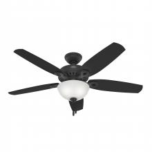 Hunter 52386 - Hunter 52 inch Builder Matte Black Ceiling Fan with LED Light Kit and Pull Chain