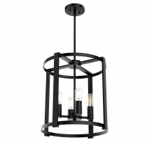 Hunter 19003 - Hunter Astwood Matte Black 4 Light Chandelier Ceiling Light Fixture