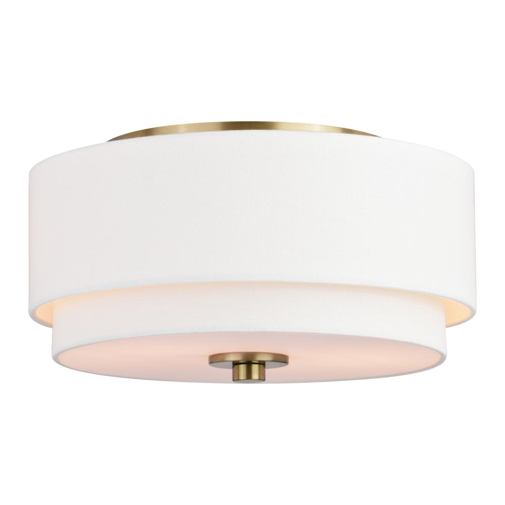 Burnaby 13-in Flush Mount Matte Brass