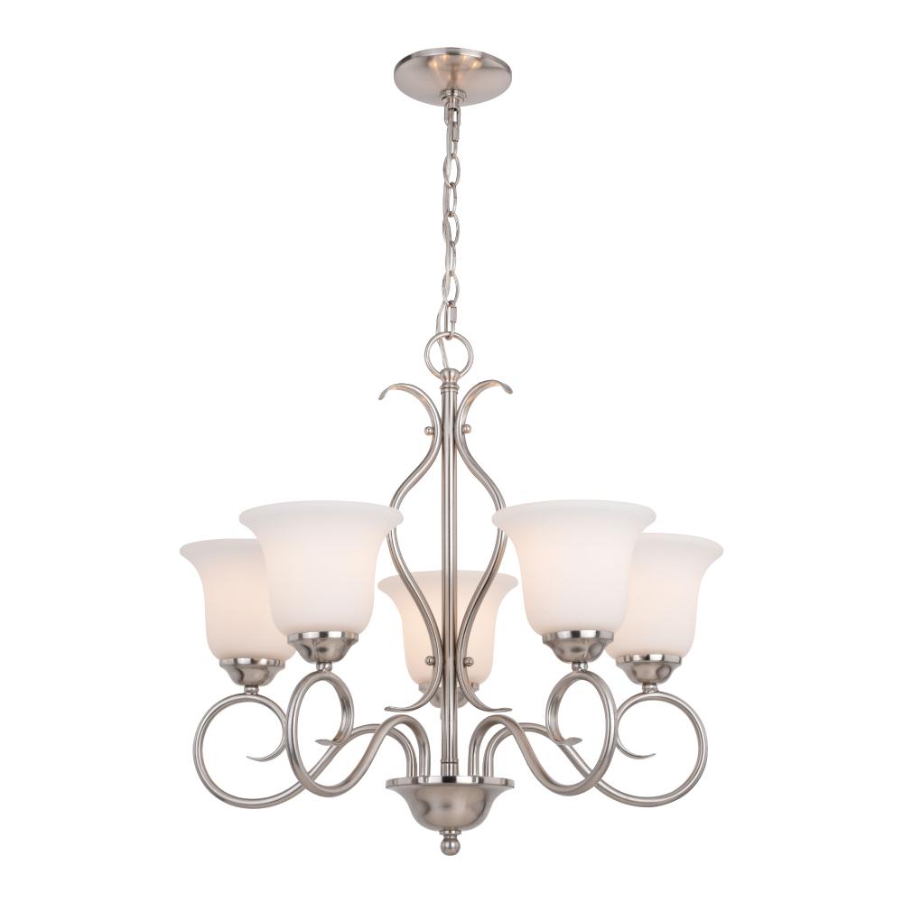 Albion 22.5-in. 5 Light Chandelier Satin Nickel