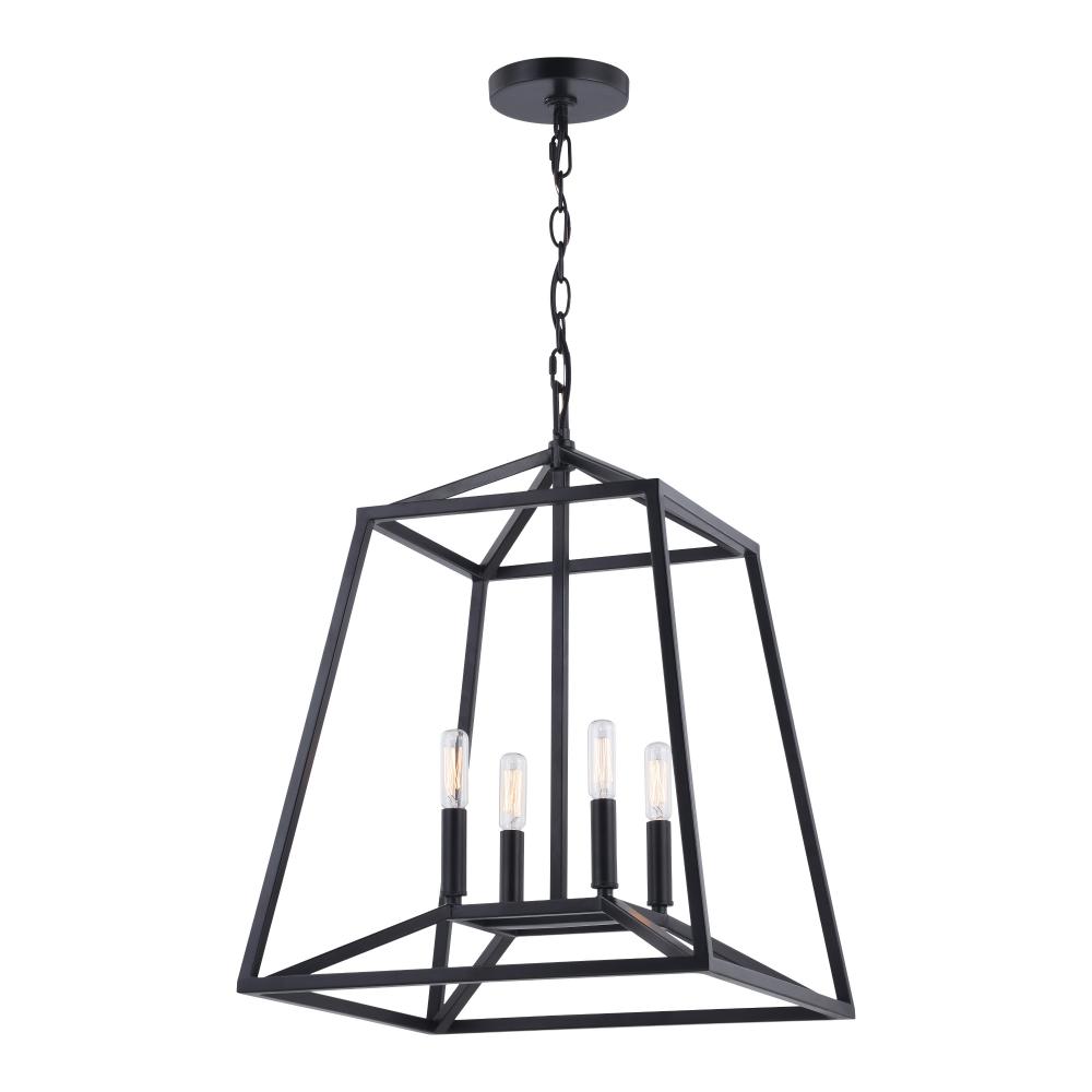 Hayes 16 in. W 4 Light Pendant Black