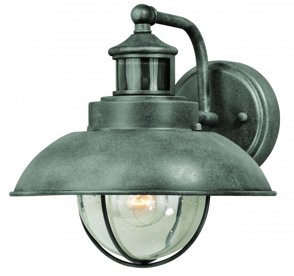 Harwich Motion Sensor Dusk to Dawn Outdoor Wall Light Textured Gray