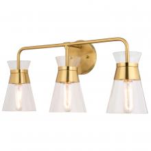 Vaxcel International W0470 - Harper 23.5-in. W 3 Light Vanity Natural Brass