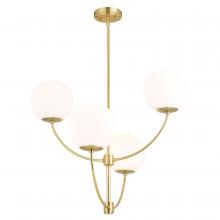 Vaxcel International H0295 - Avers 26-in 4 Light Chandelier Natural Brass