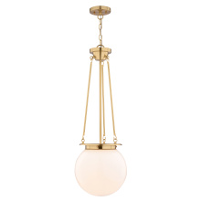 Vaxcel International P0446 - Kent 11.75-in. W 1 Light Pendant Muted Brass