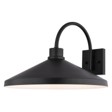 Vaxcel International T0803 - Highland Park 17-in. W Outdoor Wall Light Matte Black and White