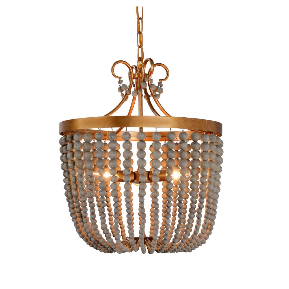 Darcia large Chandelier in Antique Gold