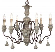 Terracotta Lighting CHAN8122-6 - The Imperial Castle 6-light Chandelier