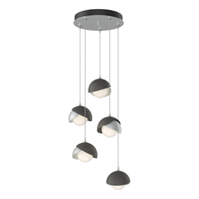 Hubbardton Forge 131125-SKT-STND-82-20-GG0711 - Brooklyn 5-Light Double Shade Pendant