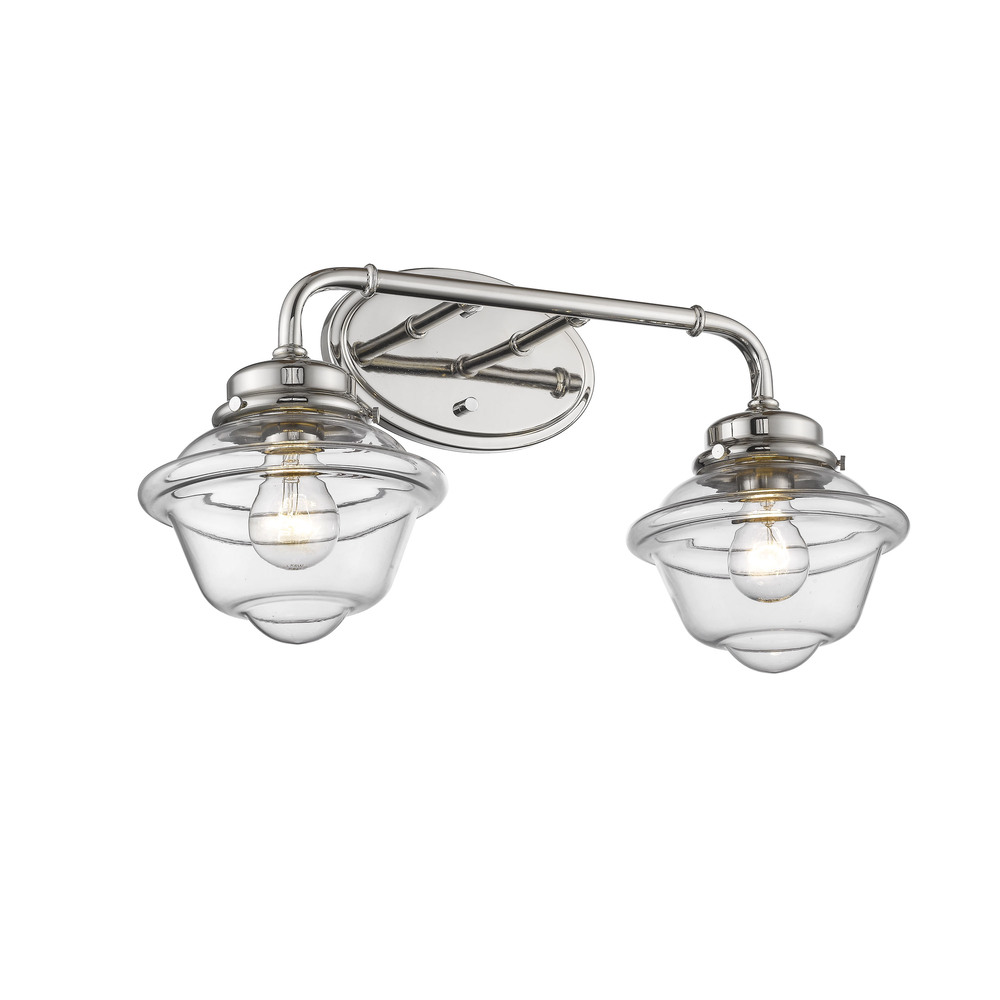 Neo-Industrial 2-Light Vanity Polished Nickel