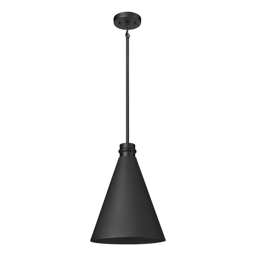 Axston 1-Light Outdoor Hanging Lantern Textured Black