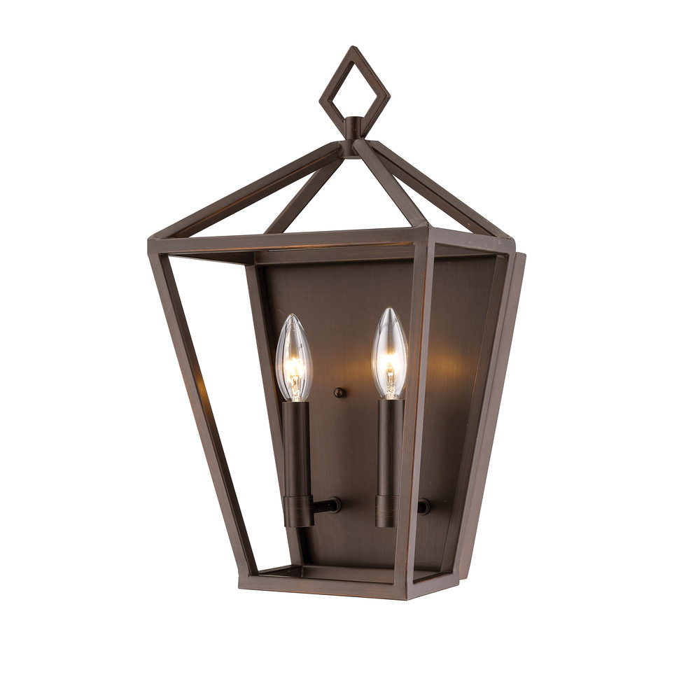 2-Light Wall Sconce Rubbed Bronze