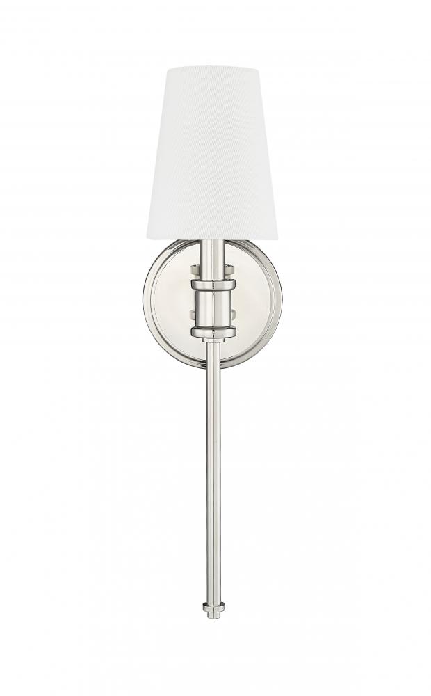 1-Light Wall Sconce Polished Nickel