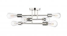 Millennium 4256-PN - Decco 6-Light Semi-Flush Ceiling Mount Polished Nickel