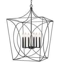 Millennium 4003-MB - Tracy 6-Light Pendant light Matte Black