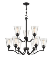 Millennium 2119-MB - Caily 9-Light Chandelier Ceiling Light Matte Black