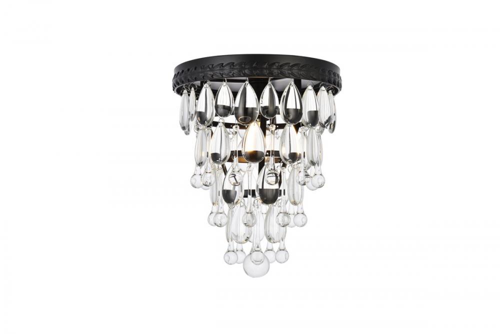 Nordic 1 Light Black Flush Mount