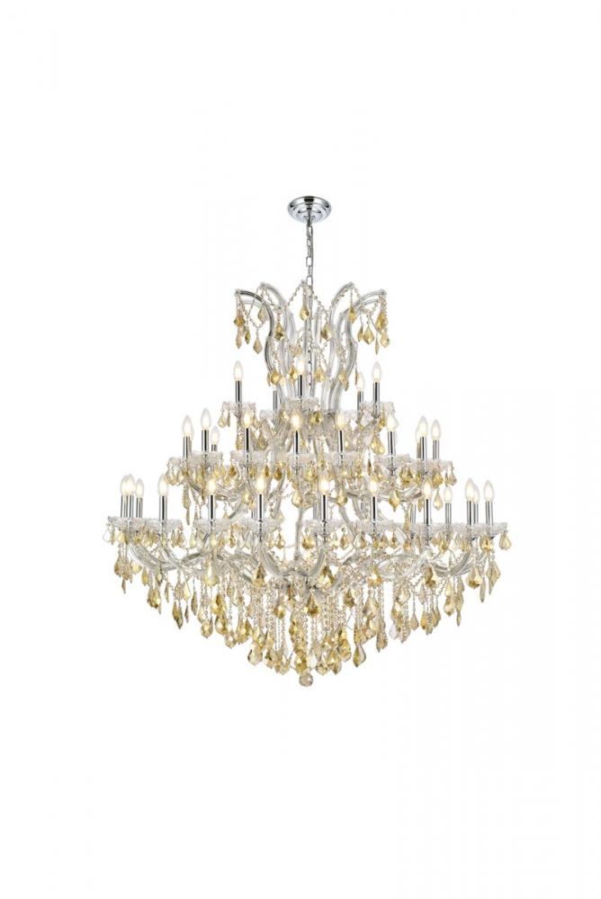 Maria Theresa 41 Light Chrome Chandelier Clear Royal Cut Crystal