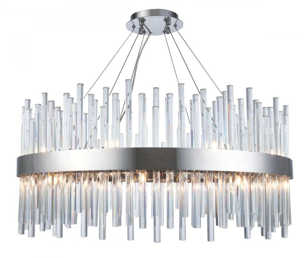 Dallas 18 Light Chrome Chandelier Clear Royal Cut Crystal