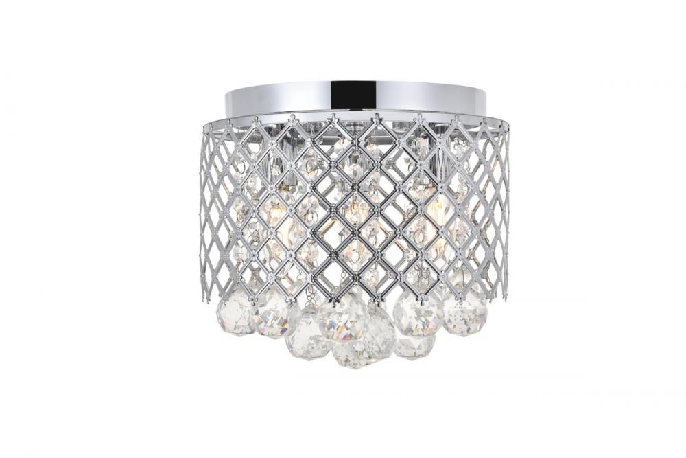 Tully 3 Light Chrome Flush Mount