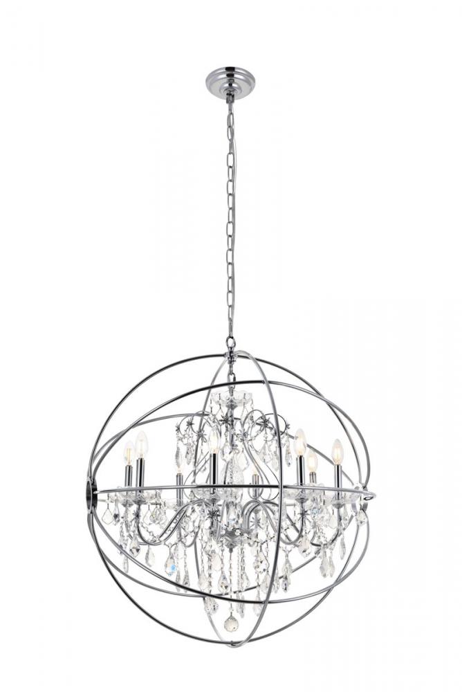 Cordelia 8 Light Chrome Crystal Pendant