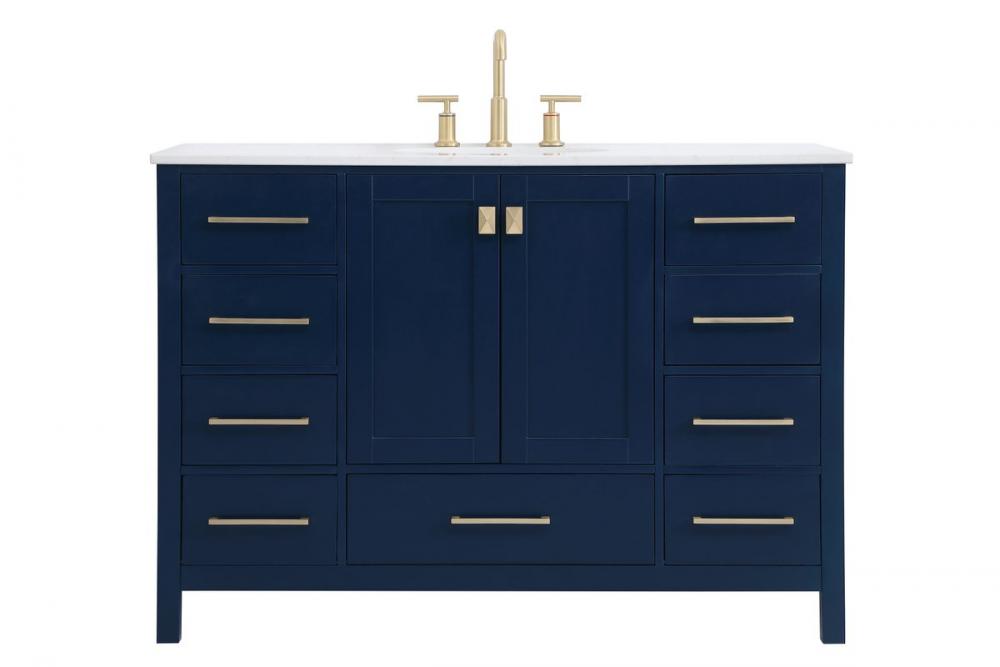 48 Inch Single Bathroom Vanity in Blue