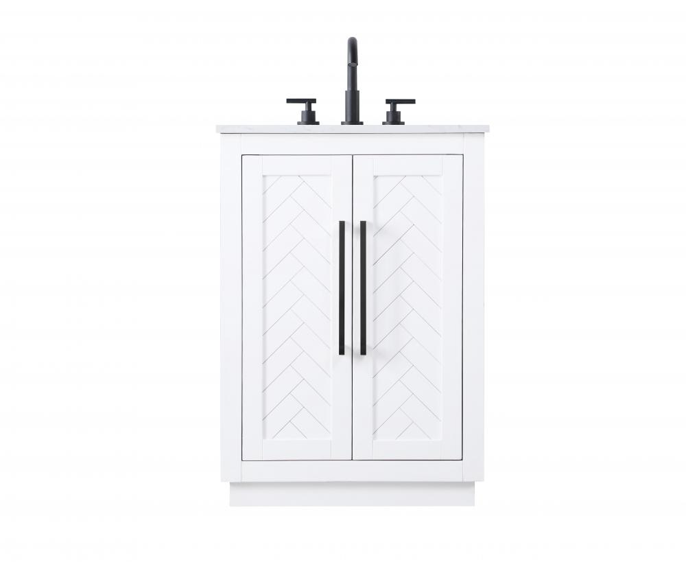 24 inch Single Bathroom Vanity in White